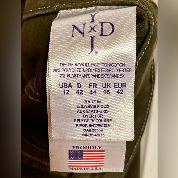 NYDJ Not Your Daughter’s Jeans Dark Green Alina Leggings Size 12 - Picture 7 of 13